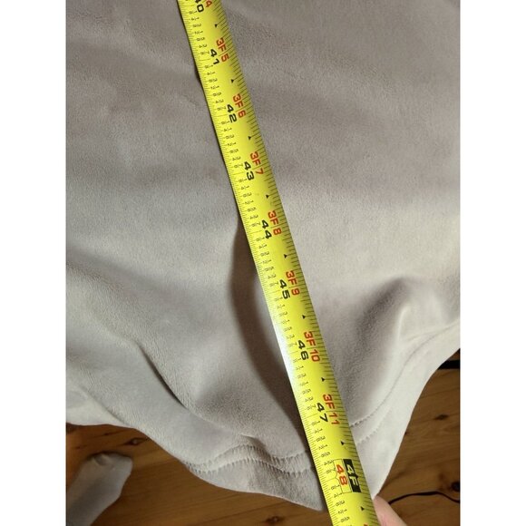 Barefoot Dreams LuxeChic Hooded Robe Size 2 Taupe Plush Belted Long Lounge Bath - Picture 5 of 9